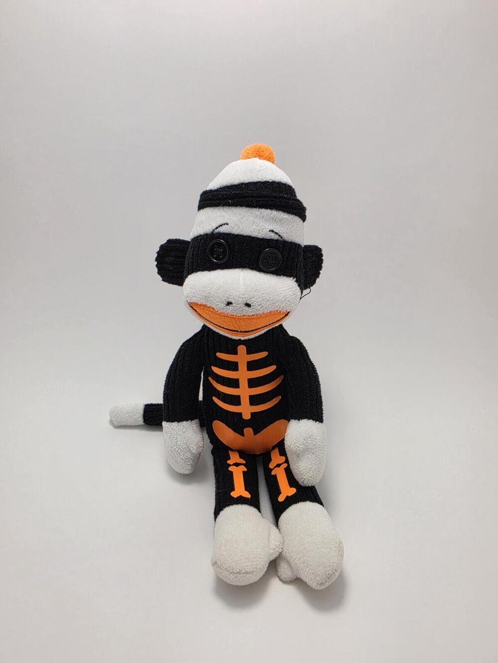 Ty Beanie Baby “Tricks” the Halloween Sock Monkey - No Hang Tag (8.5 inch)